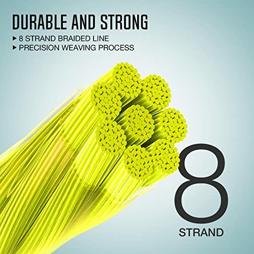 8 strand braided line with precision weaving process