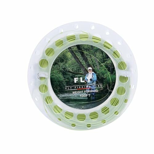 Fly fishing line spool with weight forward, 100ft