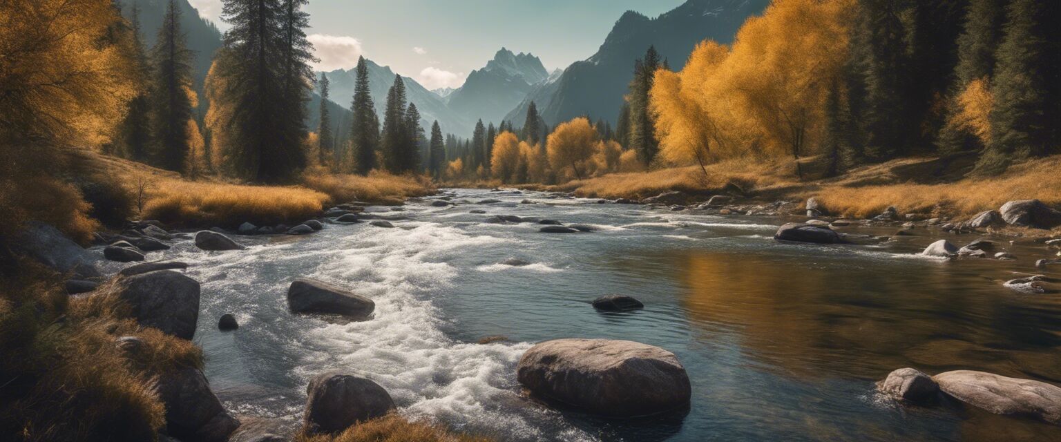 Nature landscape for fly fishing