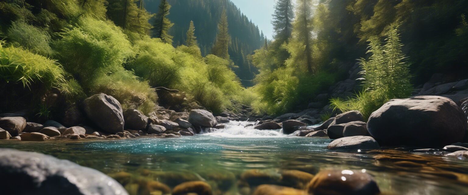 Trout in stream