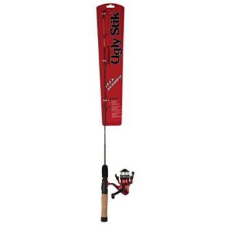 Ugly Stik spinning fishing rod with red packaging