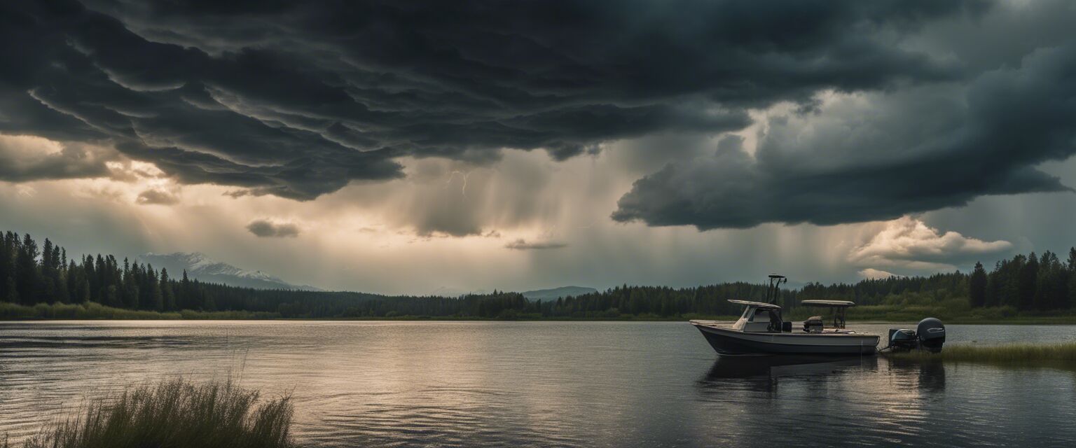 Stormy weather before fishing